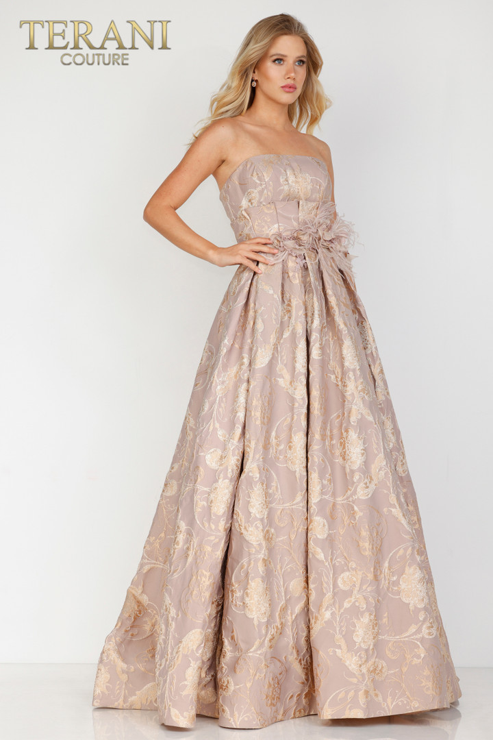 Terani Couture 1921M0502 Off-Shoulder Strapless Evening Dress