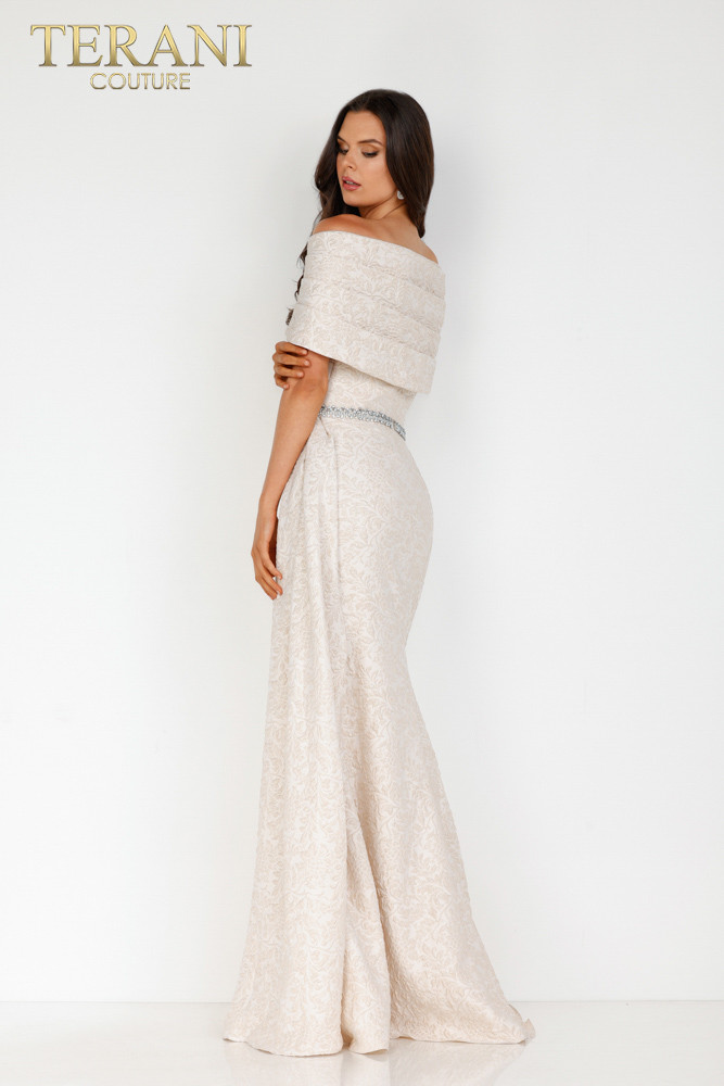 Terani Couture 2011E2105 Strapless Pleated Evening Long Gown