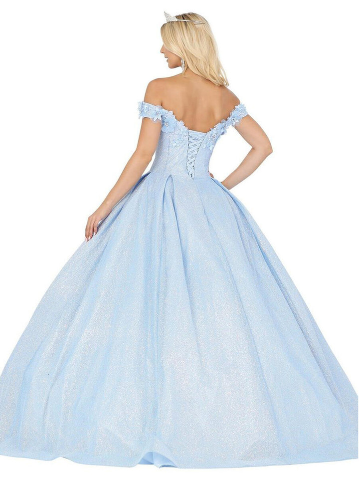 Dancing Queen 1527 Beaded Off Shoulder Quinceanera Ballgown