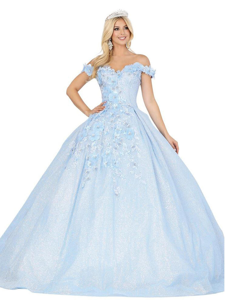 Dancing Queen 1527 Beaded Off Shoulder Quinceanera Ballgown