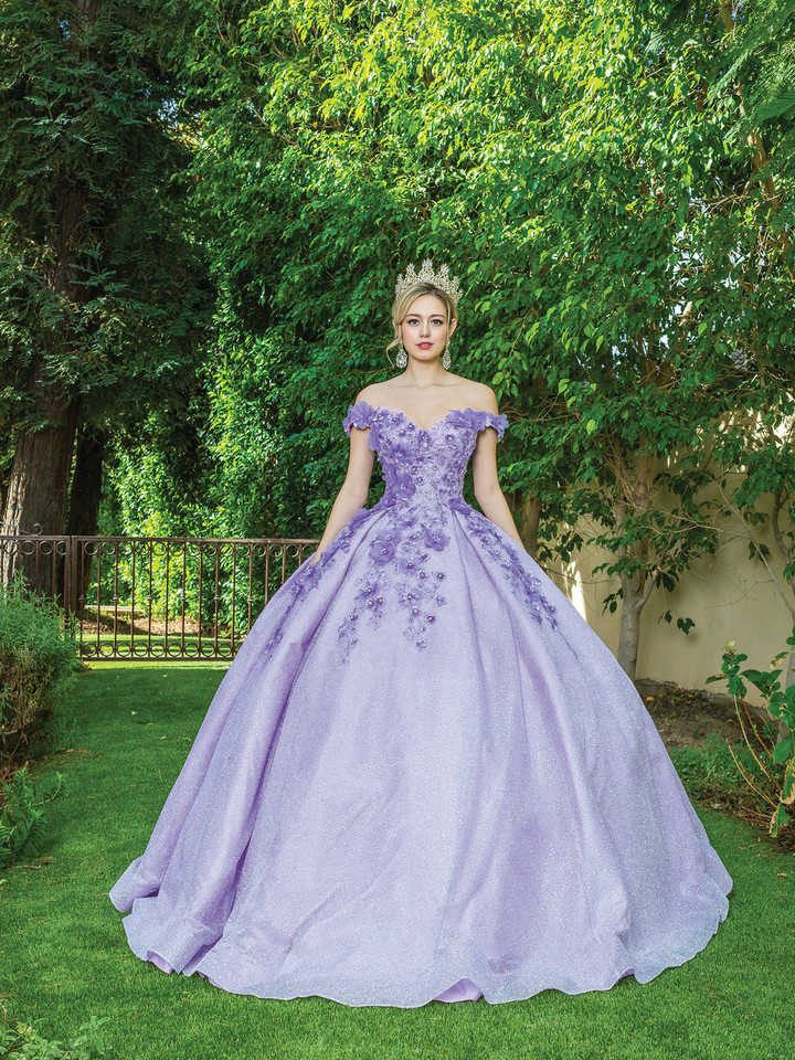 Dancing Queen 1527 Beaded Off Shoulder Quinceanera Ballgown