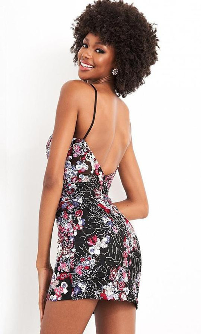 Jovani JVN05291 Plunging V Neck Embellished Cocktail Dress