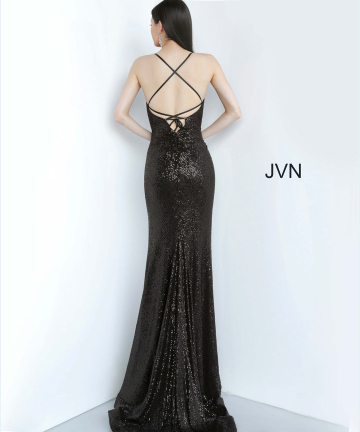 Jovani Prom JVN03172 Strappy Surplice V-Neck Dress