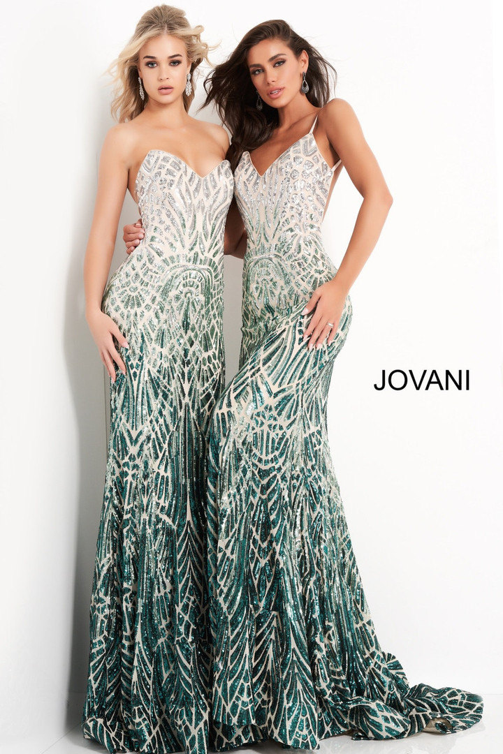 Jovani 06459 Embellished Strapless Prom Dress