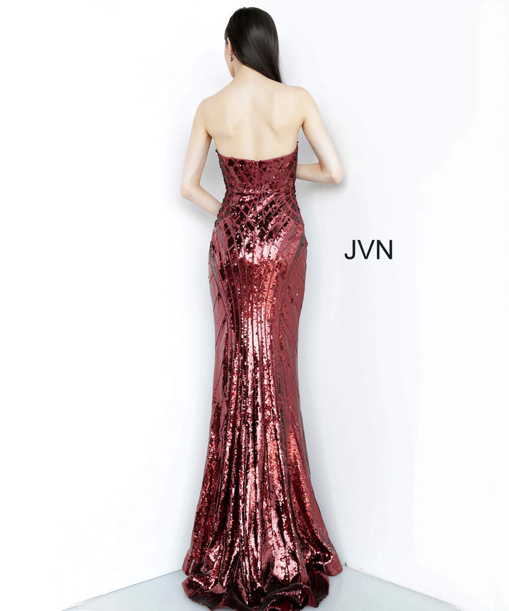 JVN by Jovani JVN2239 Sequined Sweetheart Evening Gown