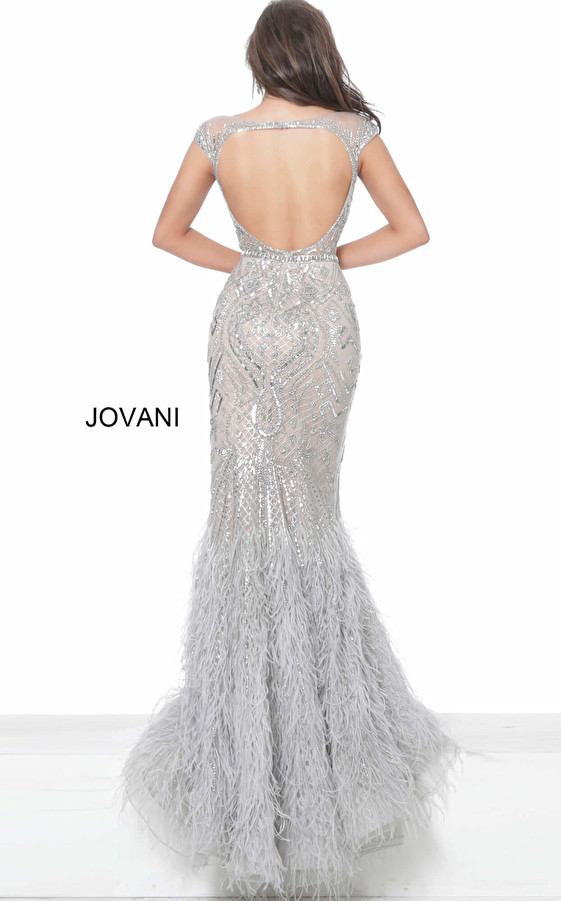 Jovani 00880 Sleeveless Embellished Illusion Neck Long Dress