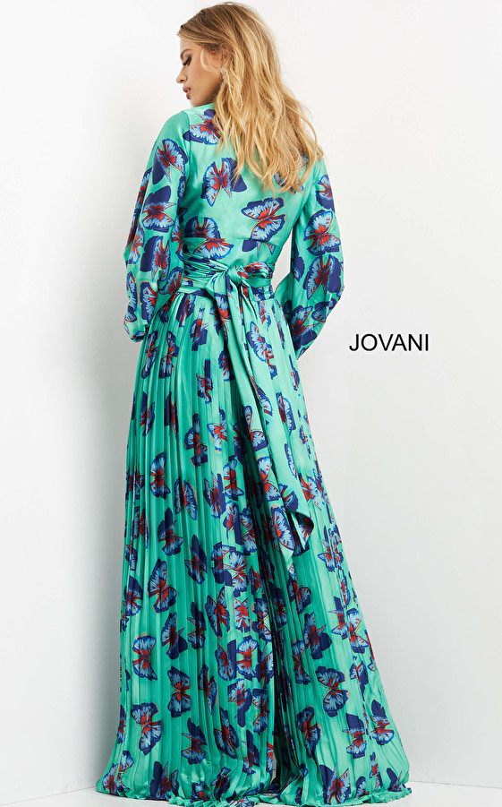 Jovani 06844 Print Long Sleeve Contemporary Top.