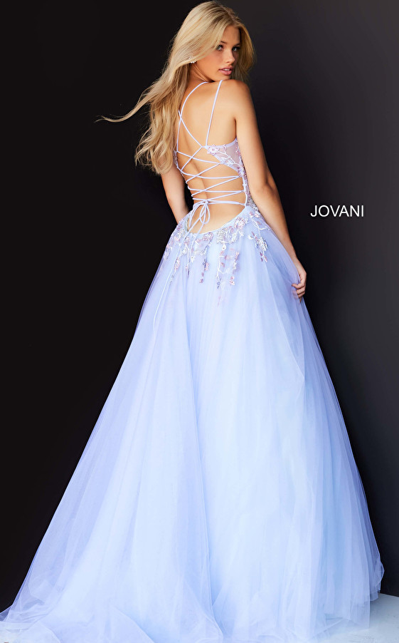 Jovani 06207 Sleeveless Tulle Voluminous Crisscross Gown