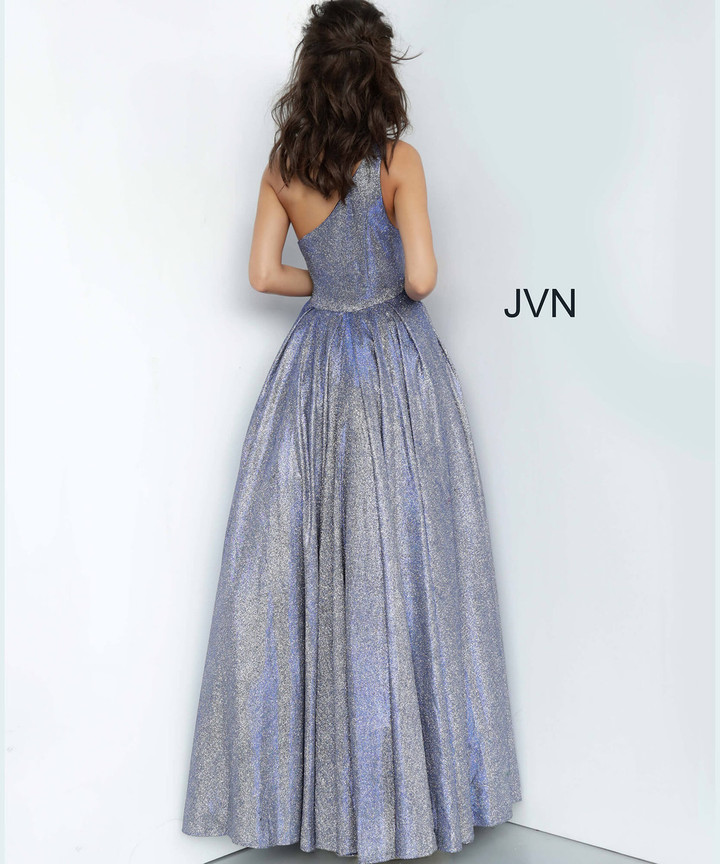 JVN by Jovani JVN02541 Asymmetrical Pleated Ballgown