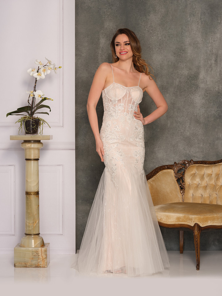 Dave and Johnny 10374 Ivory Bridal Dress