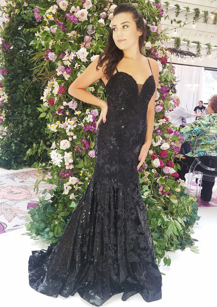 Dave and Johnny 6768 Black Prom Dress Dave and Johnny 6768 Black Prom Dress