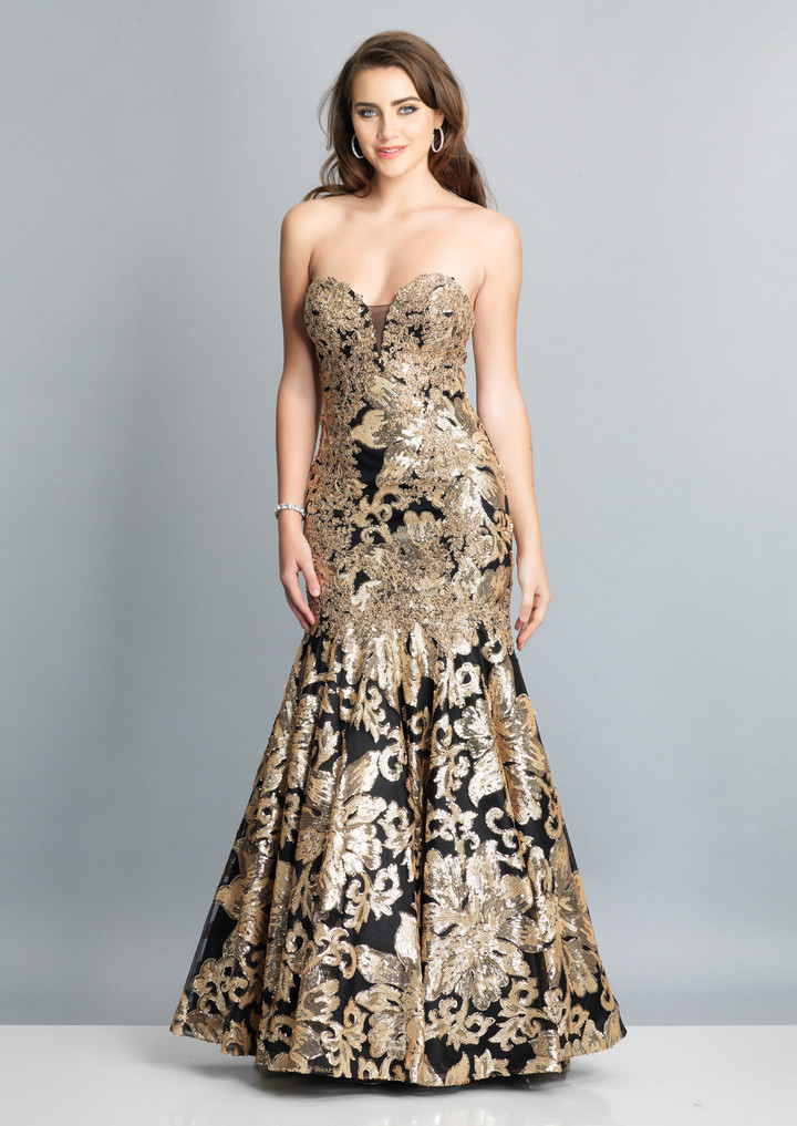 Dave and Johnny 6768 Black Prom Dress