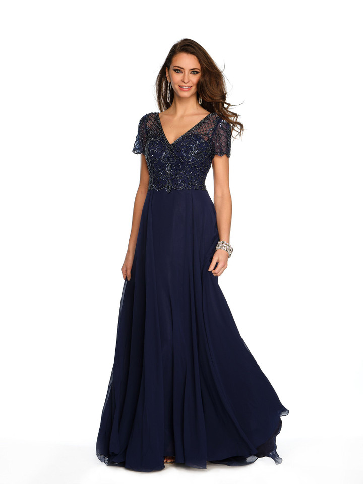 Dave and Johnny 9322 Navy Prom Dress Dave and Johnny 9322 Navy Prom Dress