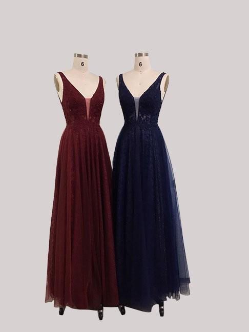 Dave and Johnny 10406 Navy Prom Dress