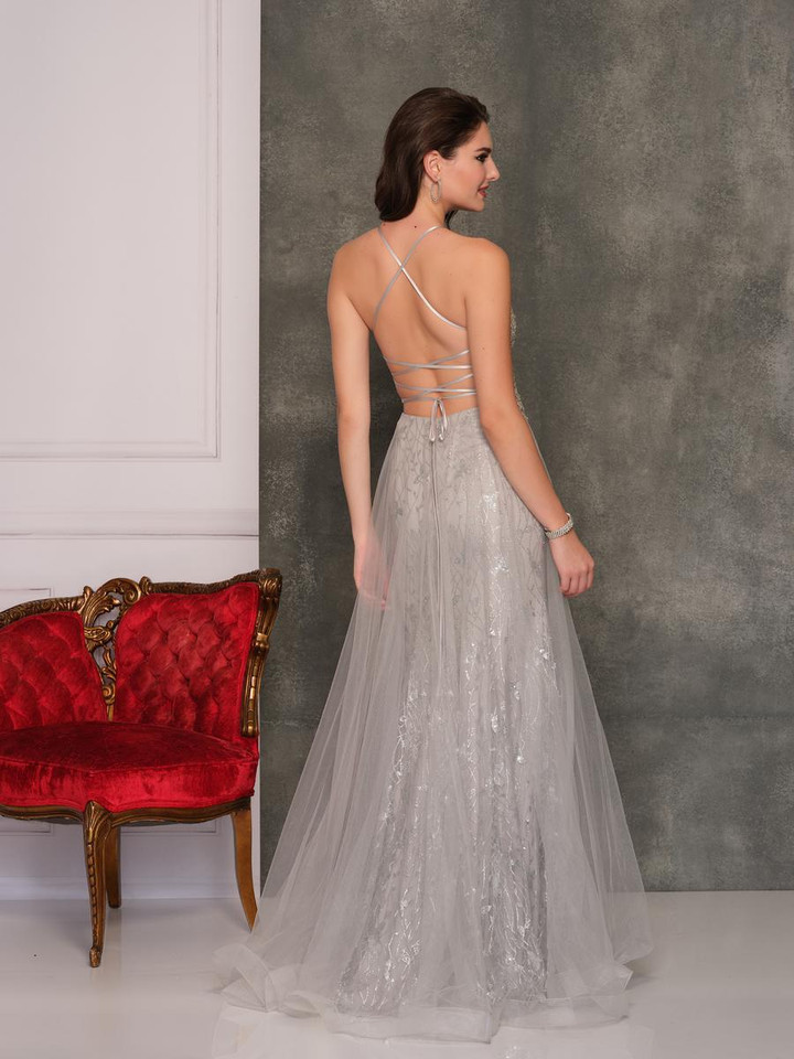 Dave and Johnny 10571 Rose Gold Prom Dress