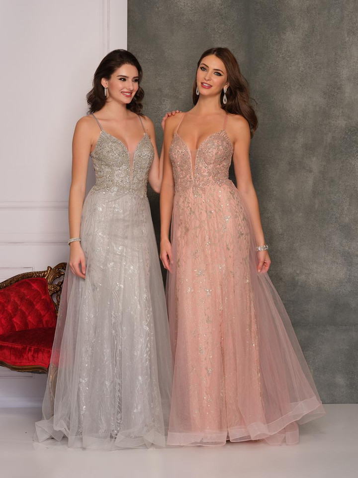 Dave and Johnny 10571 Rose Gold Prom Dress