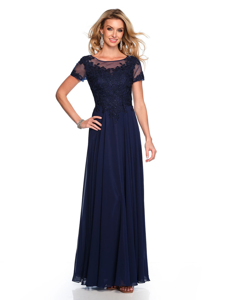 Dave and Johnny 10595 Navy Prom Dress