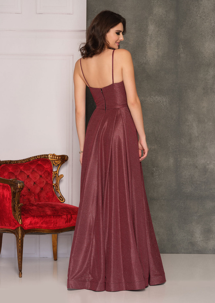 Dave and Johnny 10630 Burgundy Prom Dress