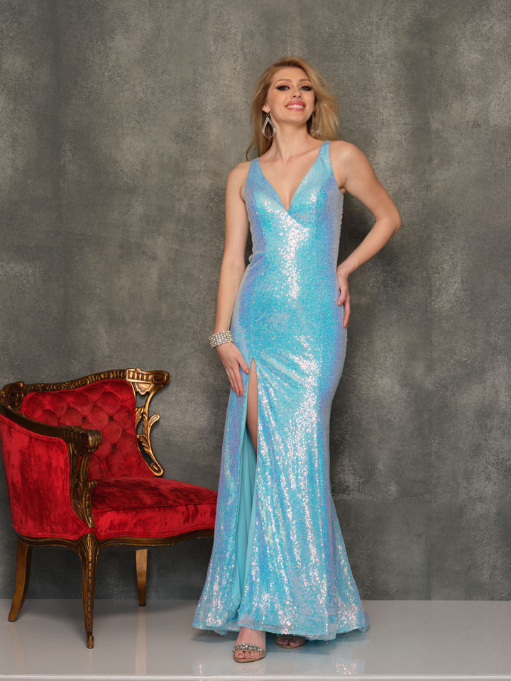 Dave and Johnny 10634 Ice Blue Prom Dress