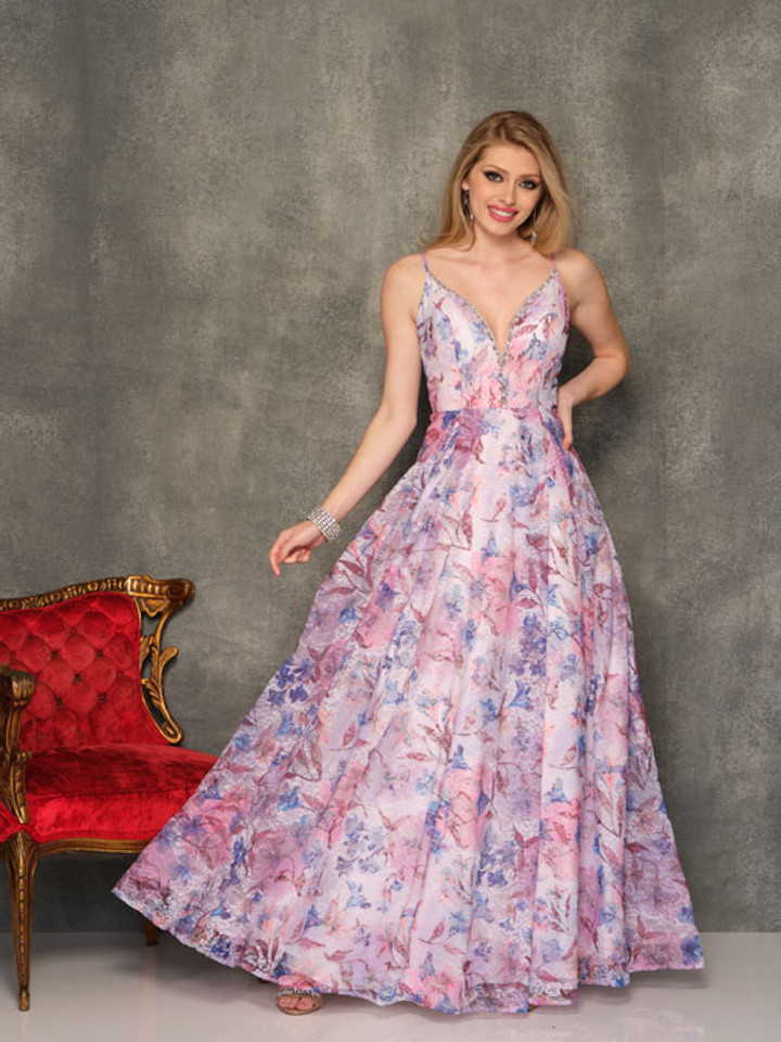 Dave and Johnny 10776 Print Prom Dress Dave and Johnny 10776 Print Prom Dress