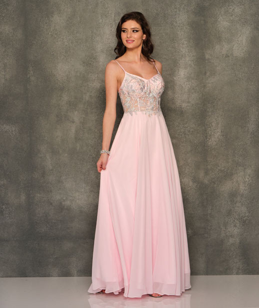 Dave and Johnny 10970 Pink Prom Dress