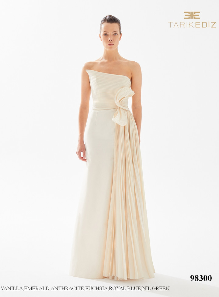 Tarik Ediz 98300 Taffeta Peltz Elbise Prom Dress