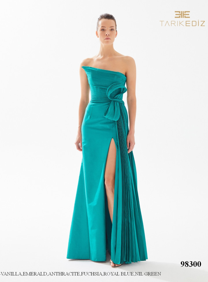 Tarik Ediz 98300 Taffeta Peltz Elbise Prom Dress