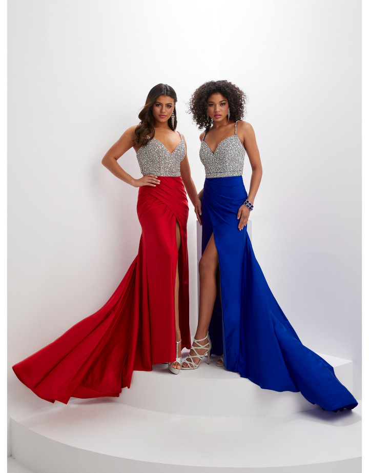 House of Wu 14131 Sleeveless Spaghetti Straps Panoply Gown