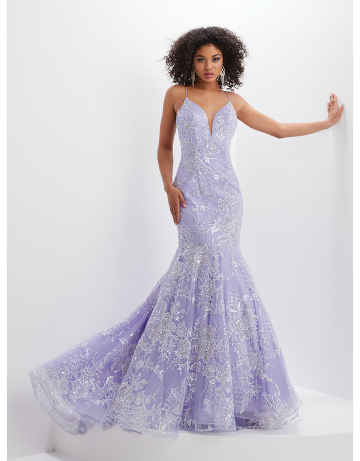 House of Wu 14138 Sequin Floral Lace Mermaid Panoply Gown