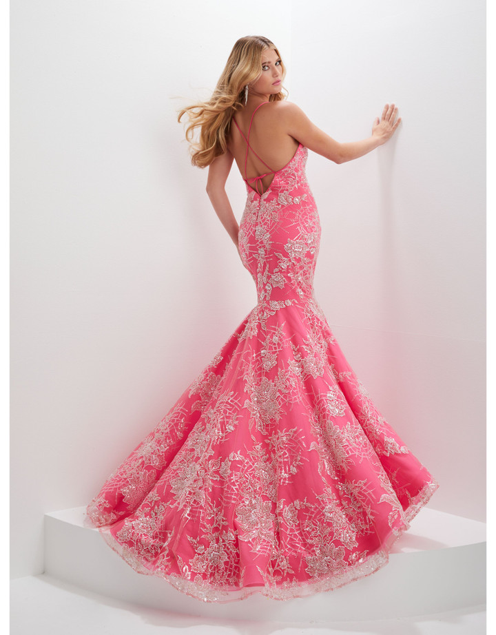 House of Wu 14138 Sequin Floral Lace Mermaid Panoply Gown