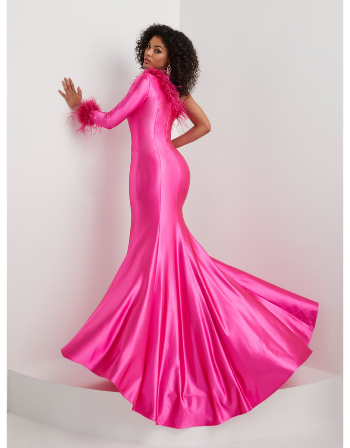 House of Wu 14139 Spandex One Sleeve Fitted Panoply Gown