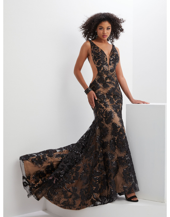 House of Wu 14139 Sleeveless V-neck Sequins Panoply Gown