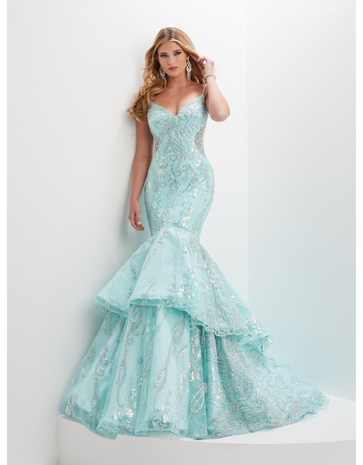 House of Wu 14150 Sweetheart Neck Floral Sequin Panoply Gown