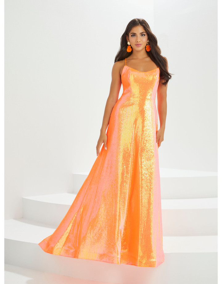 House of Wu 16030 Scoop Neck Sleeveless Tiffany Designs Gown