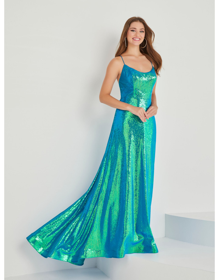 House of Wu 16030 Scoop Neck Sleeveless Tiffany Designs Gown