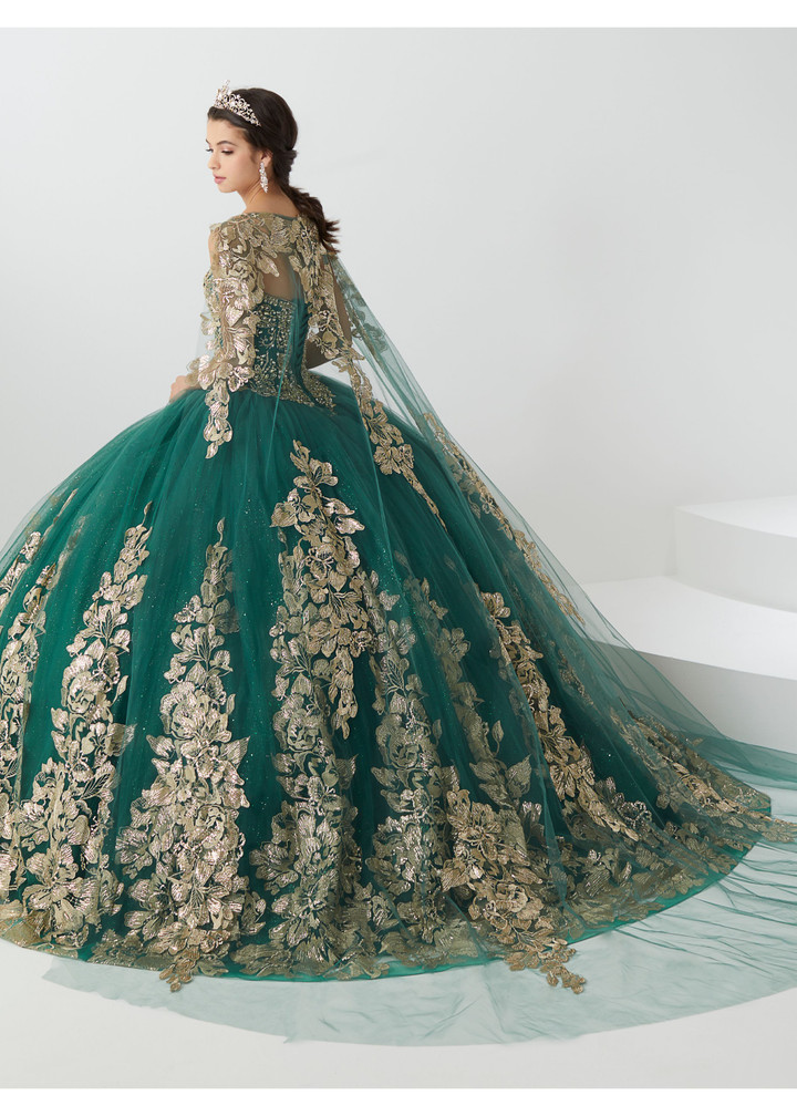 House of Wu 56468 Floral Lace Beaded Sweetheart Fiesta Gown