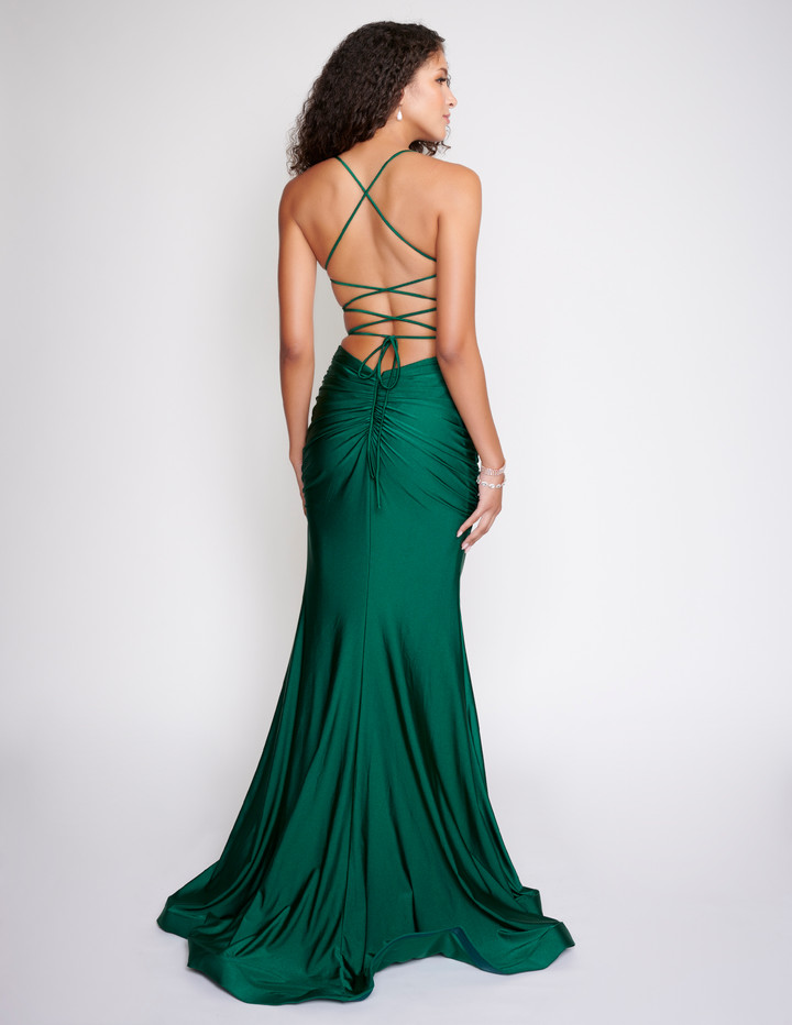 Nina Canacci 8207 Sleeveless Plunging V-neck Long Prom Dress