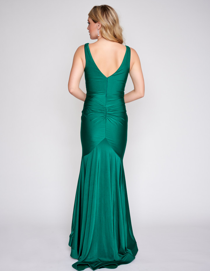 Nina Canacci 7503 Sleeveless Deep V-neck Long Prom Dress