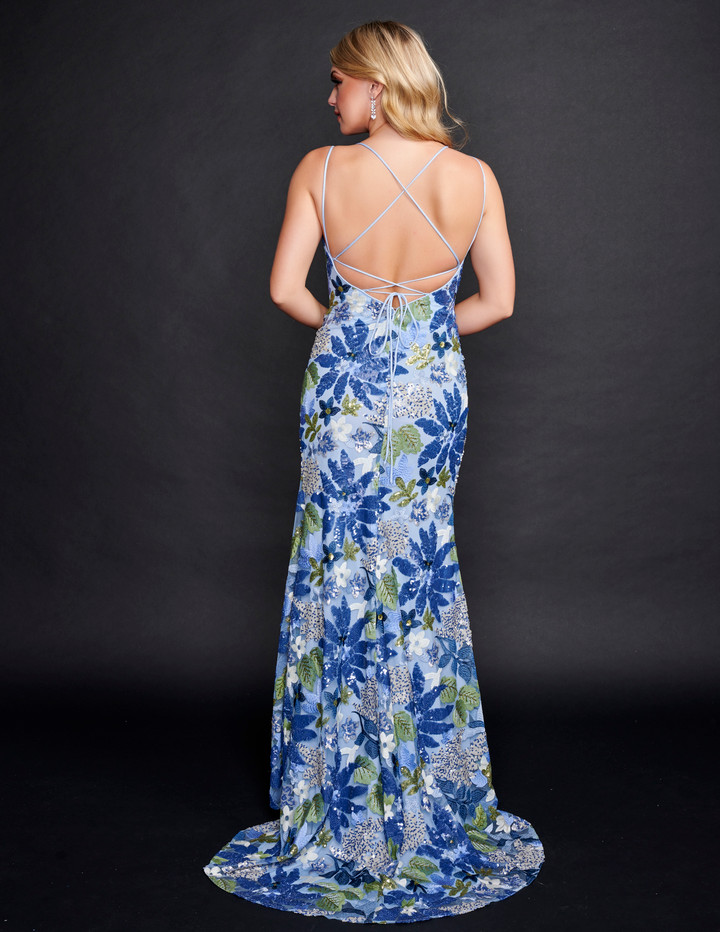 Nina Canacci 3225 Scoop Neck Sleeveless Long Prom Dress