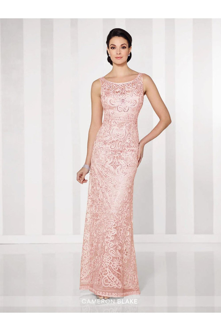 Cameron Blake by Mon Cheri 115604 Ribbon on Tulle Long Dress