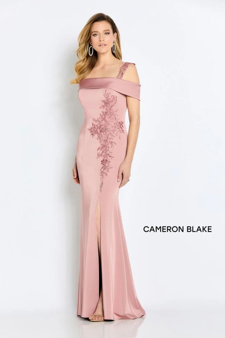 Cameron Blake by Mon Cheri CB115 Crepe Straight Neck Dress
