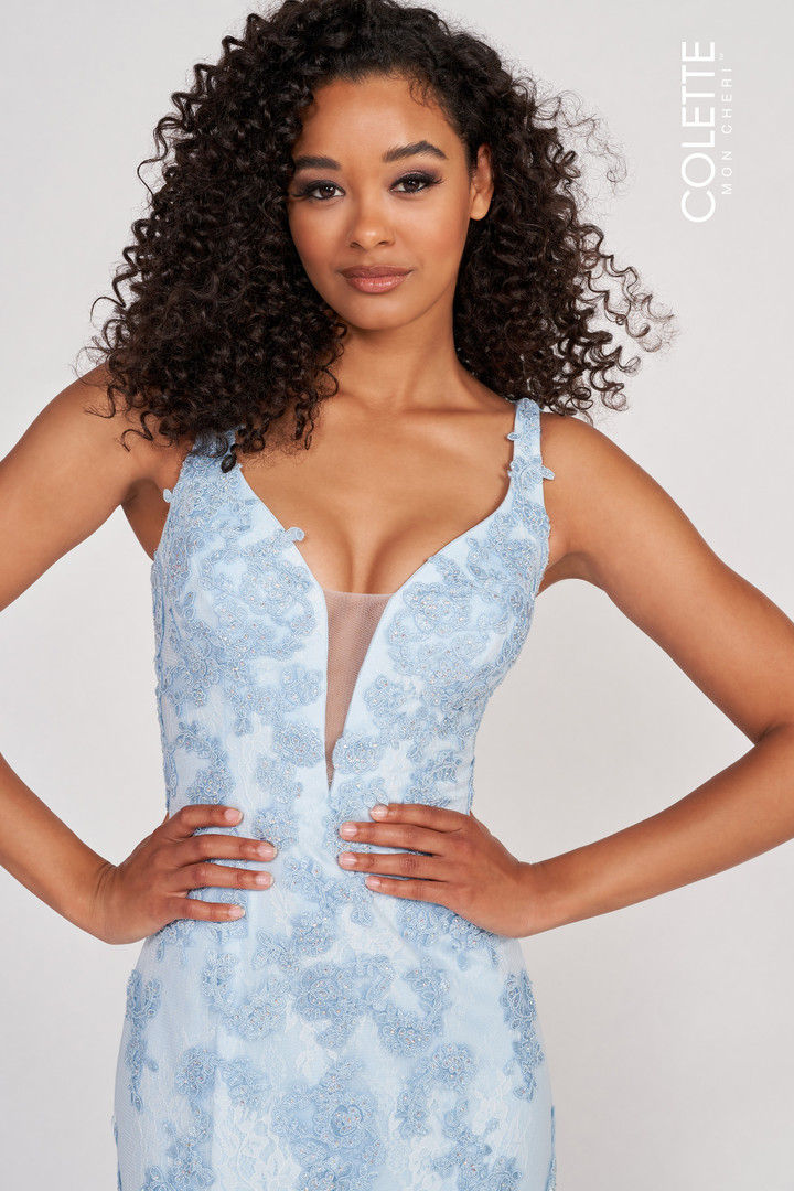 Colette by Daphne CL2002 Beaded Lace Appliques Dress
