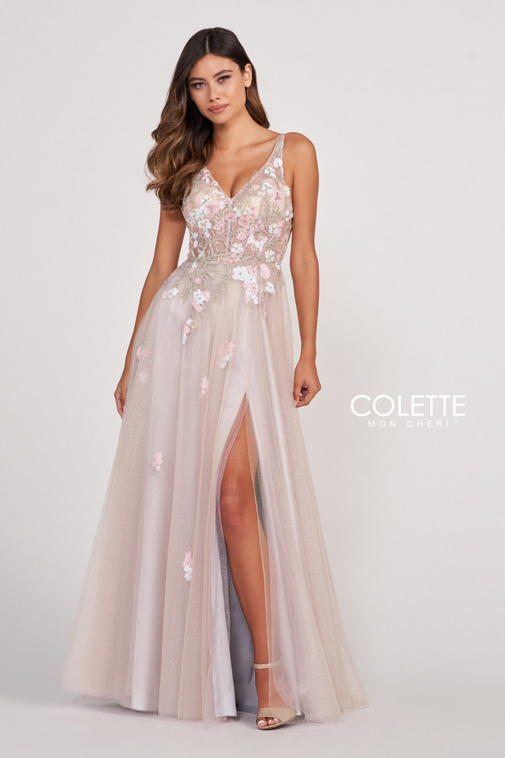 Colette by Daphne CL2003 Tulle Sequin Appliques Dress