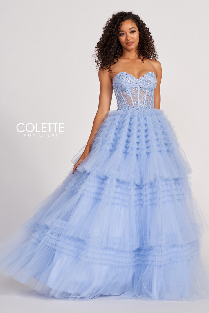 Colette by Daphne CL2017 Novelty Tulle Beaded Lace Dress