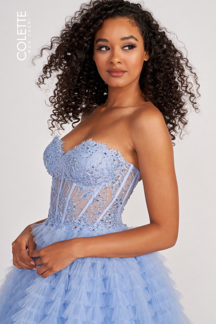 Colette by Daphne CL2017 Novelty Tulle Beaded Lace Dress