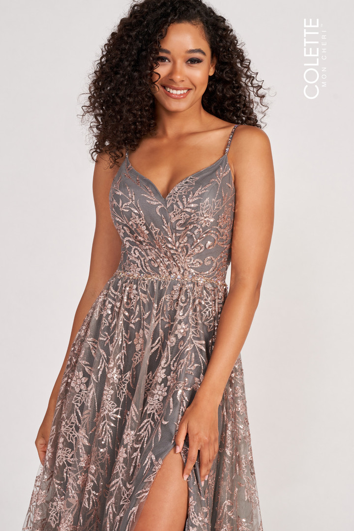 Colette by Daphne CL2022 Novelty Glitter Tulle Dress