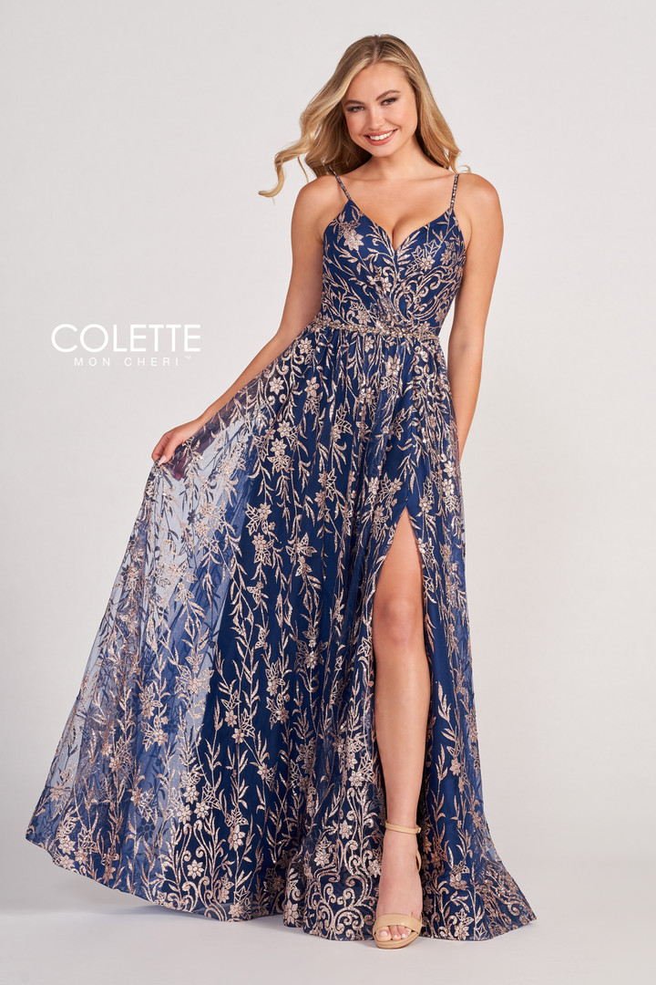 Colette by Daphne CL2022 Novelty Glitter Tulle Dress