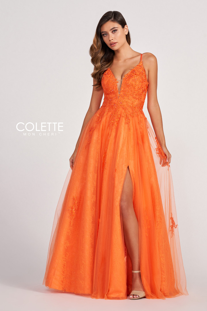 Colette by Daphne CL2025 Tulle Beaded Lace Prom Dress