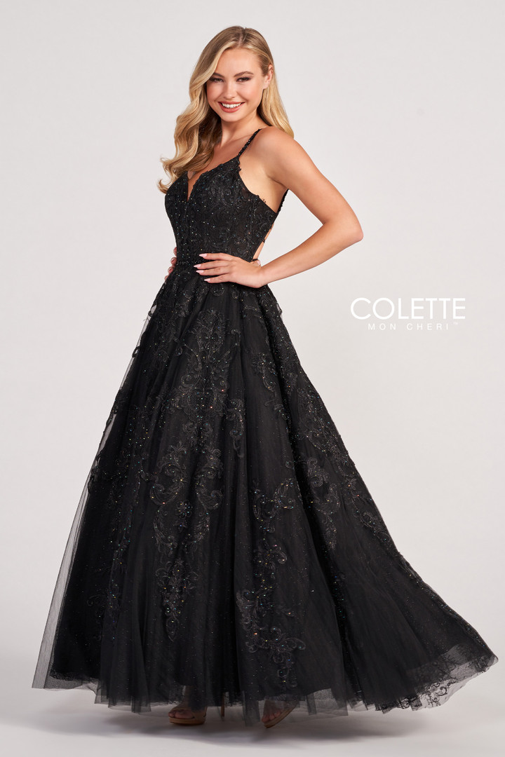 Colette by Daphne CL2026 Tulle Lace Long Prom Dress