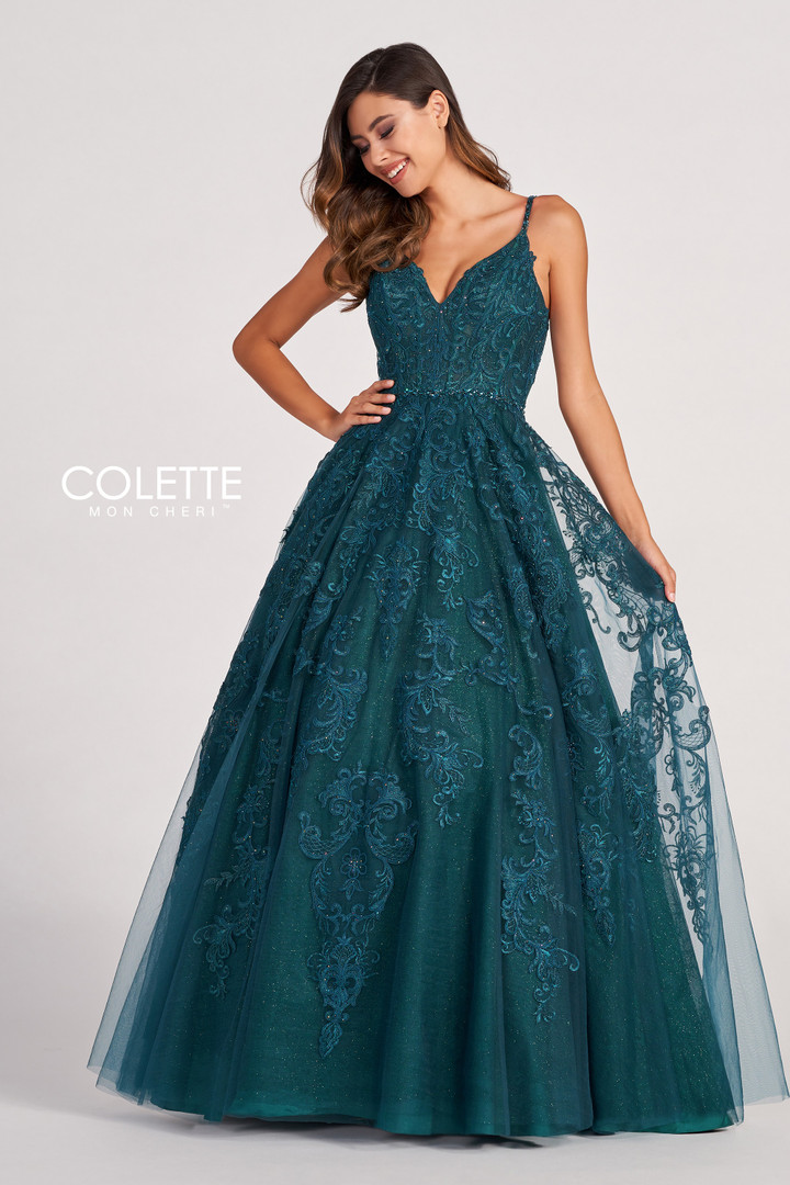 Colette by Daphne CL2026 Tulle Lace Long Prom Dress